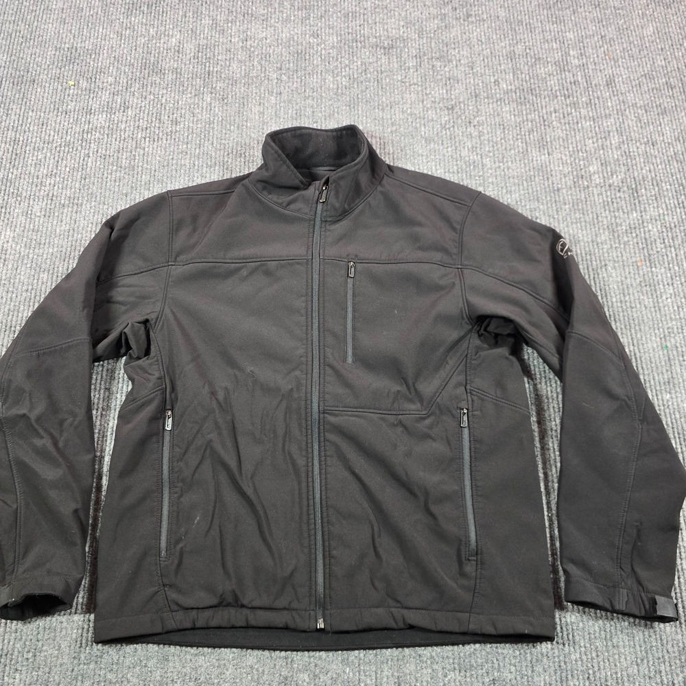 Tumi Tech Jacket Mens Large Black Softshell Windbreaker Full Zip Lined Pockets